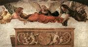 LUINI, Bernardino St Catherine Carried to her Tomb by Angels asg oil painting